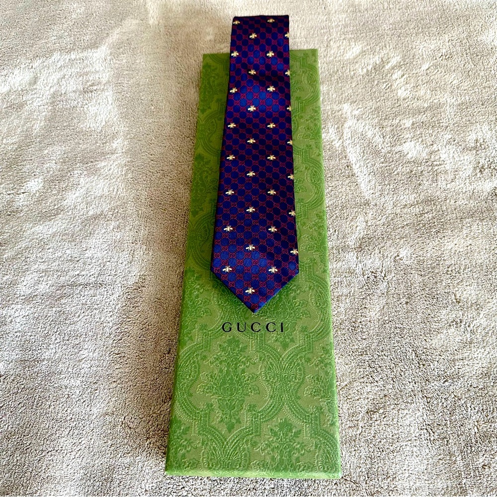 Gucci GG Bees Silk Tie